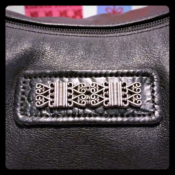 Brighton Black Leather Shoulder Bag NWOT with Beautiful Silver Embellishments - Picture 11 of 16